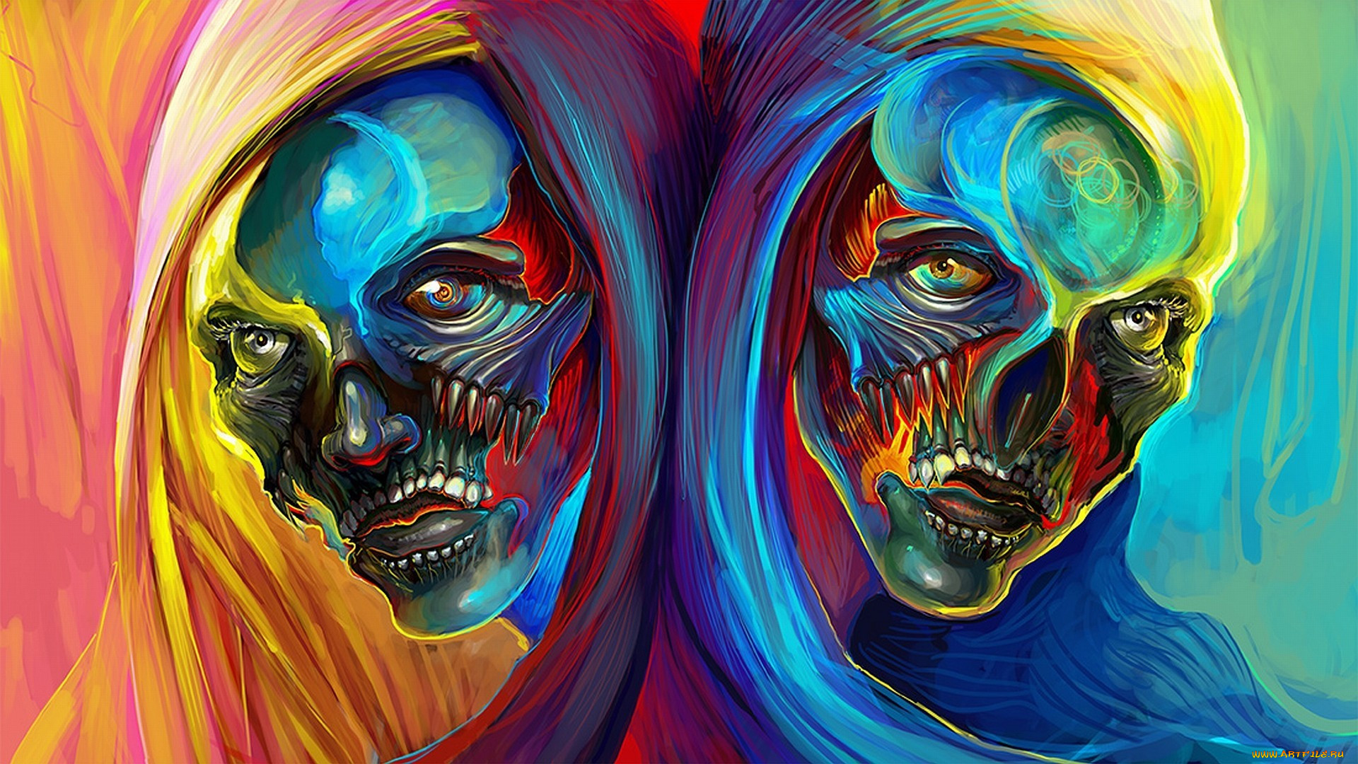 , , heads, colors, effects, style